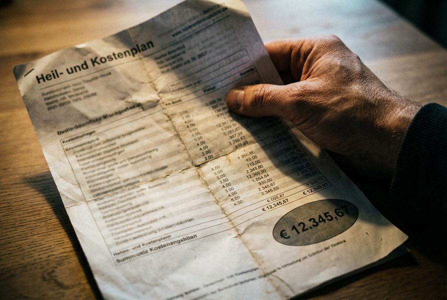 Heil- und Kostenplan mit hoher Summe